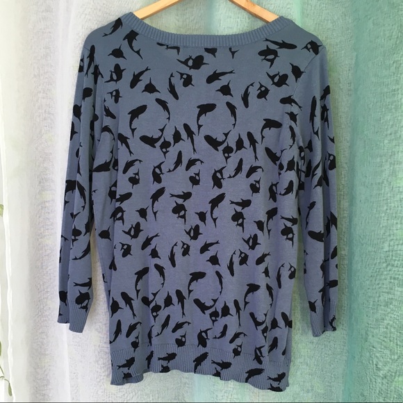 ModCloth XL swimming sharks cardigan - Picture 7 of 10